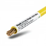 سلك 2.5 مل الرياض نحاس مجدول عزل PVC لون اصفر 450/750 فولت 