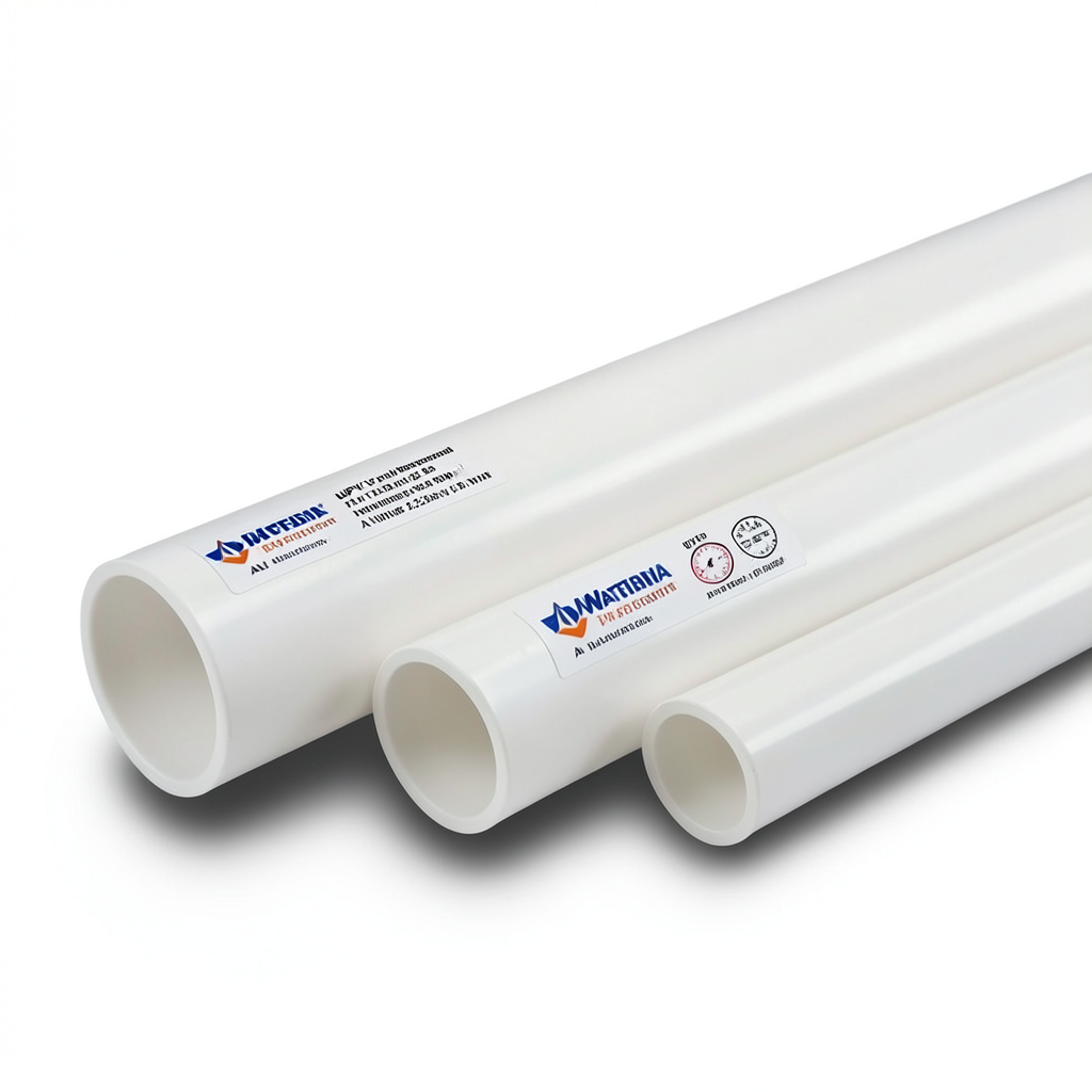 أنابيب UPVC مقاس ½ 1 إنش ضغط اسمي 13.8 بار سمك 2.29 مم أبيض | بلاستيك الوطنية