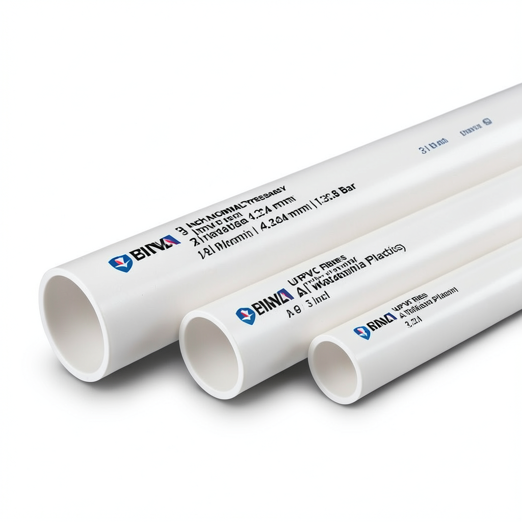 UPVC Pipes 3 Inch Nominal Pressure 13.8 Bar Thickness 4.24 mm White | Al Watania Plastics