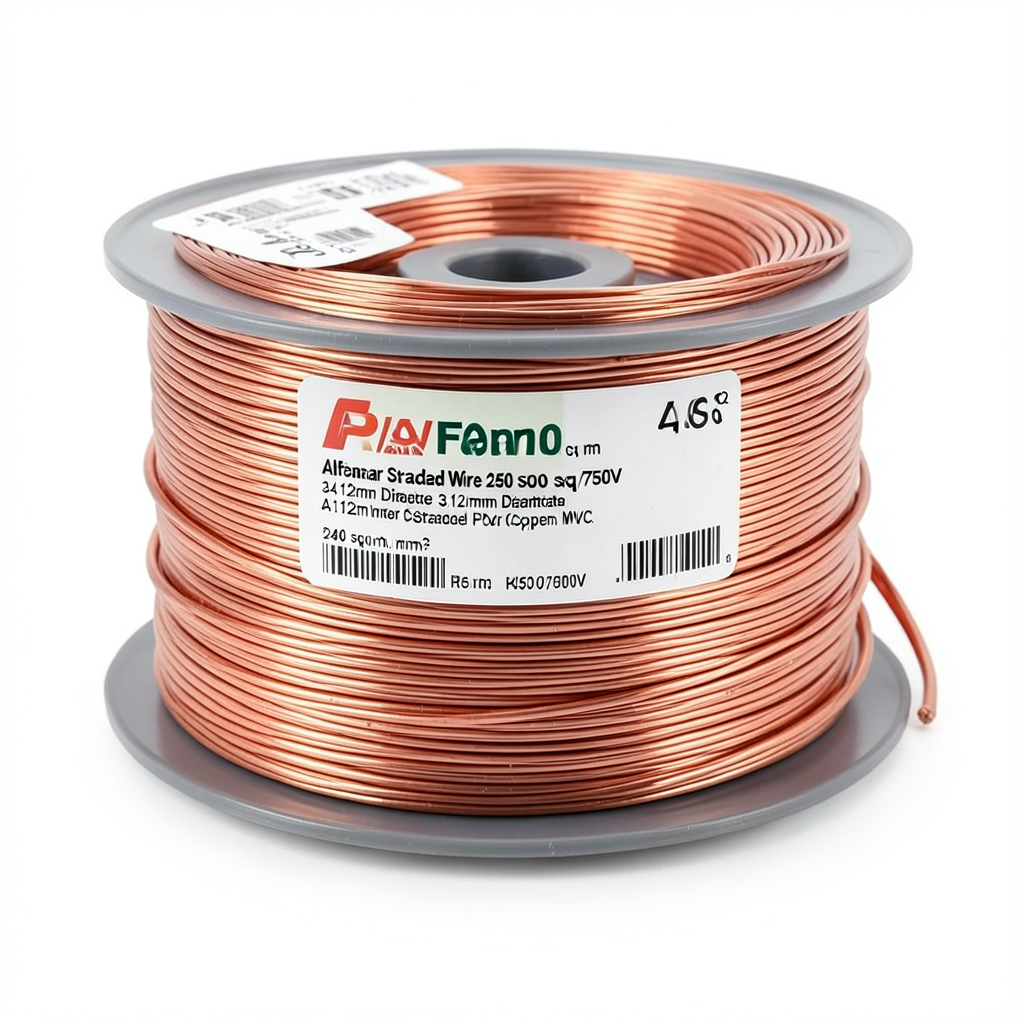سلك مجدول الفنار 240 ملم2 450/750 فولت، موصل نحاس قطر 3.12 ملم، عزل PVC مقاوم للحرارة | شركة الفنار