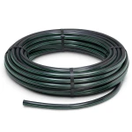 لفة أنابيب بلاستيك HDPE ضغط 3.9 بار PE 63 قطر خارجي 63 مم SDR 21 أسود مع خطوط خضراء