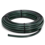 لفة أنابيب بلاستيك HDPE ضغط 3.9 بار PE 63 قطر خارجي 140 مم SDR 21 أسود مع خطوط خضراء