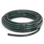 لفة أنابيب بلاستيك HDPE ضغط 3.9 بار PE 63 قطر خارجي 160 مم SDR 21 أسود مع خطوط خضراء