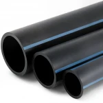 مواسير HDPE الوطني لشبكات المياه  ضغط 25 بار قطر خارجي 110 مم سمك 10 مم لون اسود
