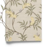 Italian Wallpaper Floral Design 10m x 0.53m Beige, Model 33302