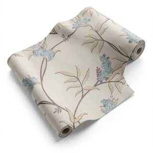 Floral Wall Covering 10m x 0.53m Light Brown Color, Model 33303