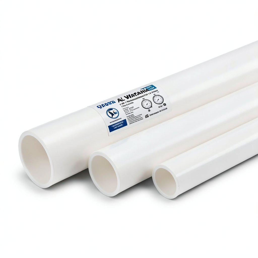 مواسير UPVC مقاس 1 إنش ضغط 11 بار سمك 1.52 مم أبيض اللون | بلاستيك الوطنية