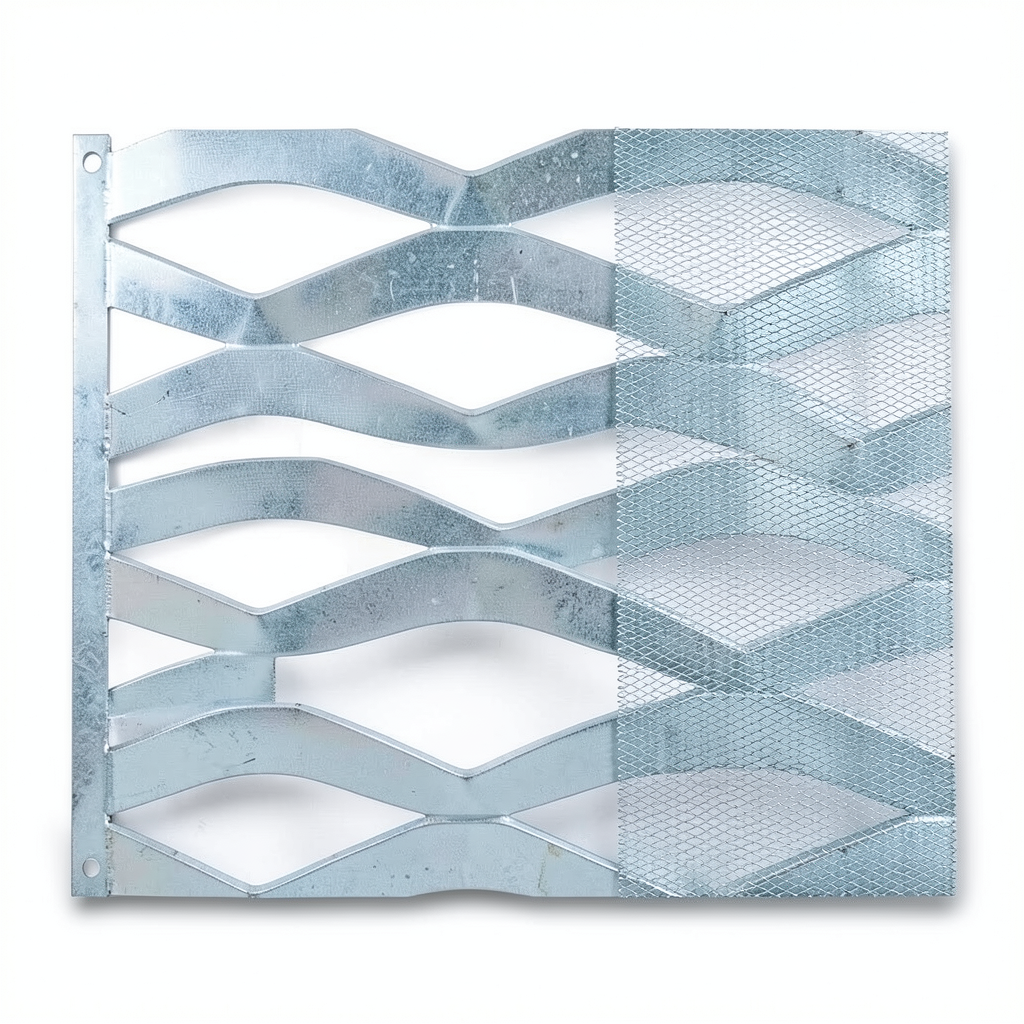 Galvanized Steel Expanded Metal Mesh Thickness 1.4 mm Width 1.22 M Length 7 meter