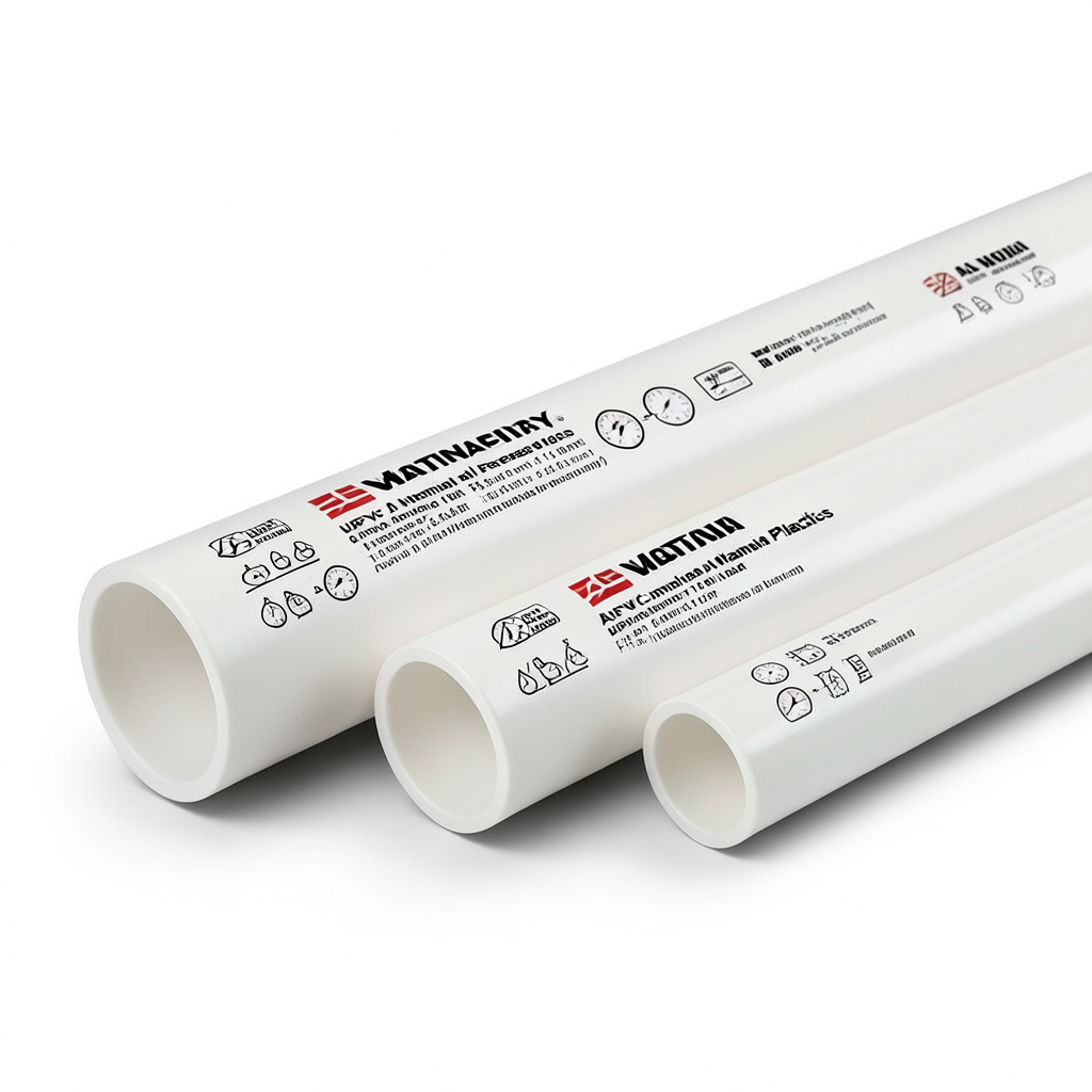 UPVC Pipes 6 Inch Nominal Pressure 11 Bar Thickness 6.48 mm White | Al Watania Plastics