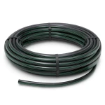 لفة أنابيب بلاستيك HDPE ضغط 3.9 بار PE 63 قطر خارجي 140 مم SDR 21 أسود مع خطوط خضراء