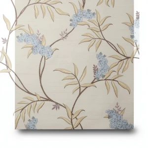 Floral Wall Covering 10m x 0.53m Light Brown Color, Model 33303