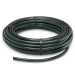 لفة أنابيب بلاستيك HDPE ضغط 6.2 بار PE 63 قطر خارجي 50 مم SDR 13.6 أسود مع خطوط خضراء