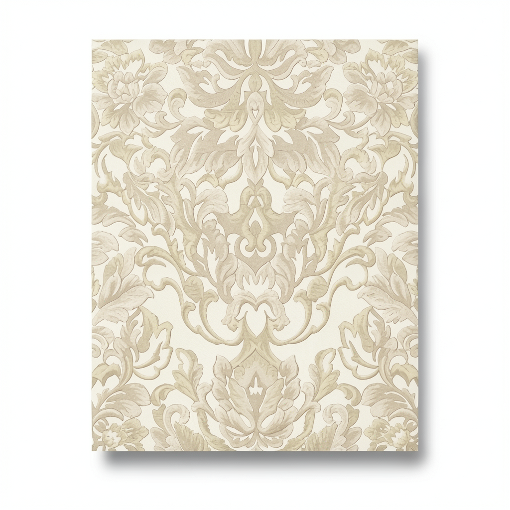 Italian Wallpaper Classic Design Beige Color, Size 10mx1.06m, Model 81601