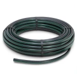 لفة أنابيب HDPE ضغط 6.2 بار PE 63 قطر خارجي 75 مم SDR 13.6 أسود مع خط أخضر