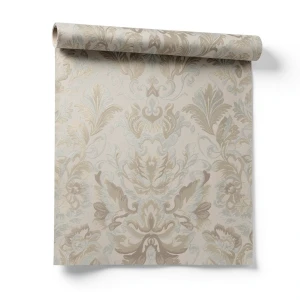 Italian Wallpaper Classic Design Beige Color, Size 10m x 1.06m, Model 81606