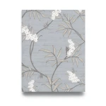 Wall Decoration Floral Design 10 m x 0.53 m Gray, Model 33306