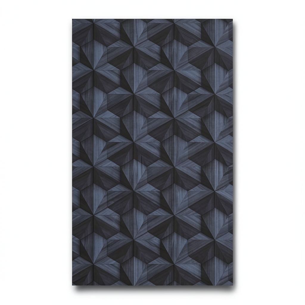 Dutch Geometric Wall Decoration 10m x 0.53m, Dark Grey