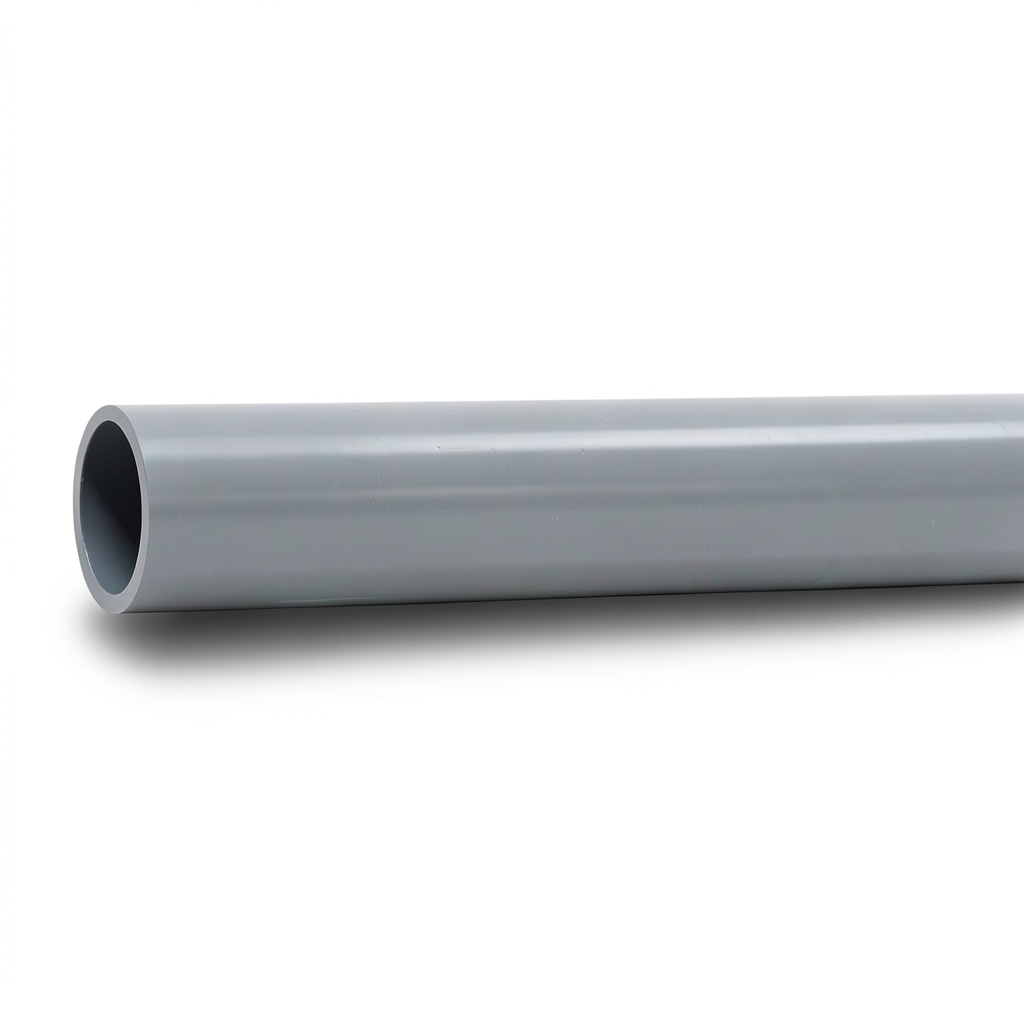 مواسير UPVC مقاس 160 مم ضغط 16 بار لون رمادي