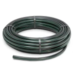 لفة أنابيب HDPE ضغط 6.2 بار PE 63 قطر خارجي 20 مم SDR 13.6 أسود مع خطوط خضراء