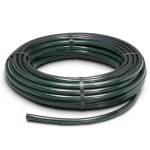 لفة أنابيب HDPE ضغط 6.2 بار PE63 قطر خارجي 25 مم SDR 13.6 أسود مع خطوط خضراء