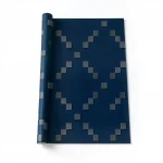 Italian geometric wallpaper, size 10 m x 0.73 m, dark blue color, model 45135 