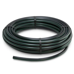 HDPE Plastic Coil Pipe Nominal Pressure 6.2 Bar PE63 32 mm SDR 13.6 Black/Green
