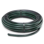 لفة أنابيب بلاستيك HDPE ضغط 6.2 بار PE 63 قطر خارجي 40 مم SDR 13.6 أسود مع خطوط خضراء