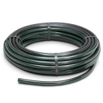 لفة أنابيب بلاستيك HDPE ضغط 6.2 بار PE 63 قطر خارجي 50 مم SDR 13.6 أسود مع خطوط خضراء