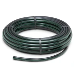 لفة أنابيب بلاستيك HDPE ضغط 6.2 بار PE63 110 مم SDR 13.6 أسود مع خطوط خضراء