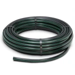 لفة أنابيب HDPE ضغط 6.2 بار PE 63 قطر خارجي 160 مم SDR 13.6 أسود مع خط أخضر