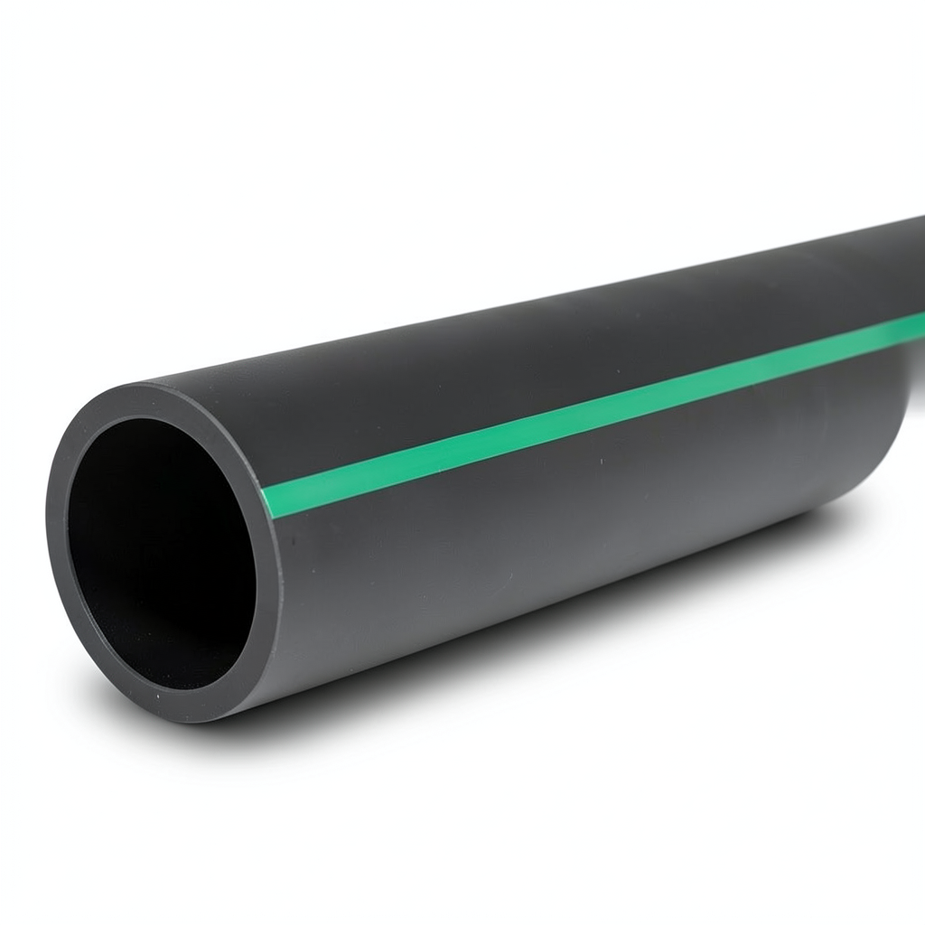 مواسير HDPE ضغط 15.9 بار PE 63 قطر 180 مم SDR 7.4 أسود