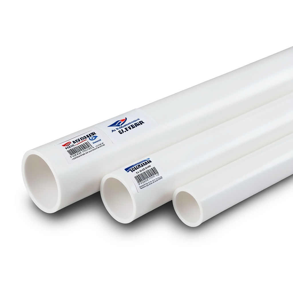 مواسير UPVC ضغط اسمي 17.2 بار مقاس 3 إنش سمك 5.23 مم لون أبيض | بلاستيك الوطنية
