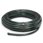 لفة أنابيب HDPE ضغط 6.2 بار PE 63 قطر خارجي 160 مم SDR 13.6 أسود مع خط أخضر