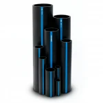 Sappco HDPE Pipes PE 100 Pressure 6 Bar Outside Diameter 225 mm Thickness 8.6 mm Black Color