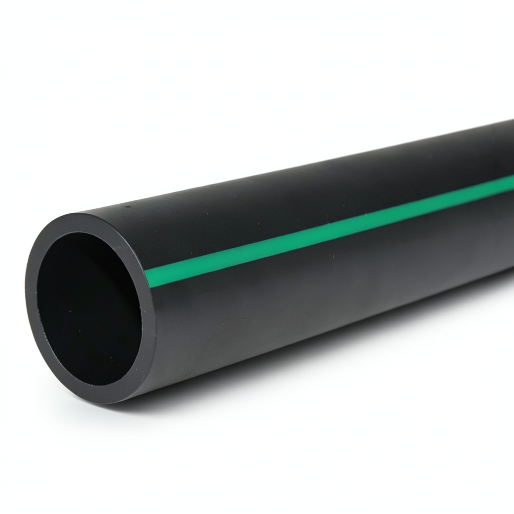 HDPE Polyethylene Pipe Nominal Pressure 15.9 Bar PE 63 OD 225 mm SDR 7.4 Black