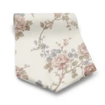Italian Wallpaper Floral Design Beige Color, Size 10mx1.06m, Model 81652