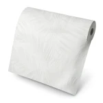 Wall Decoration Leaf-Patterned Design 10 m x 0.53 m Off White
