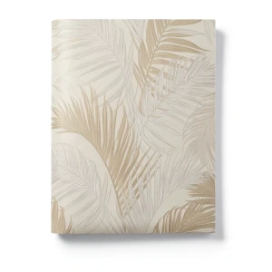 Italian Wallpaper Leaf-Patterned Design 10m x 0.53m Beige, Model 33314