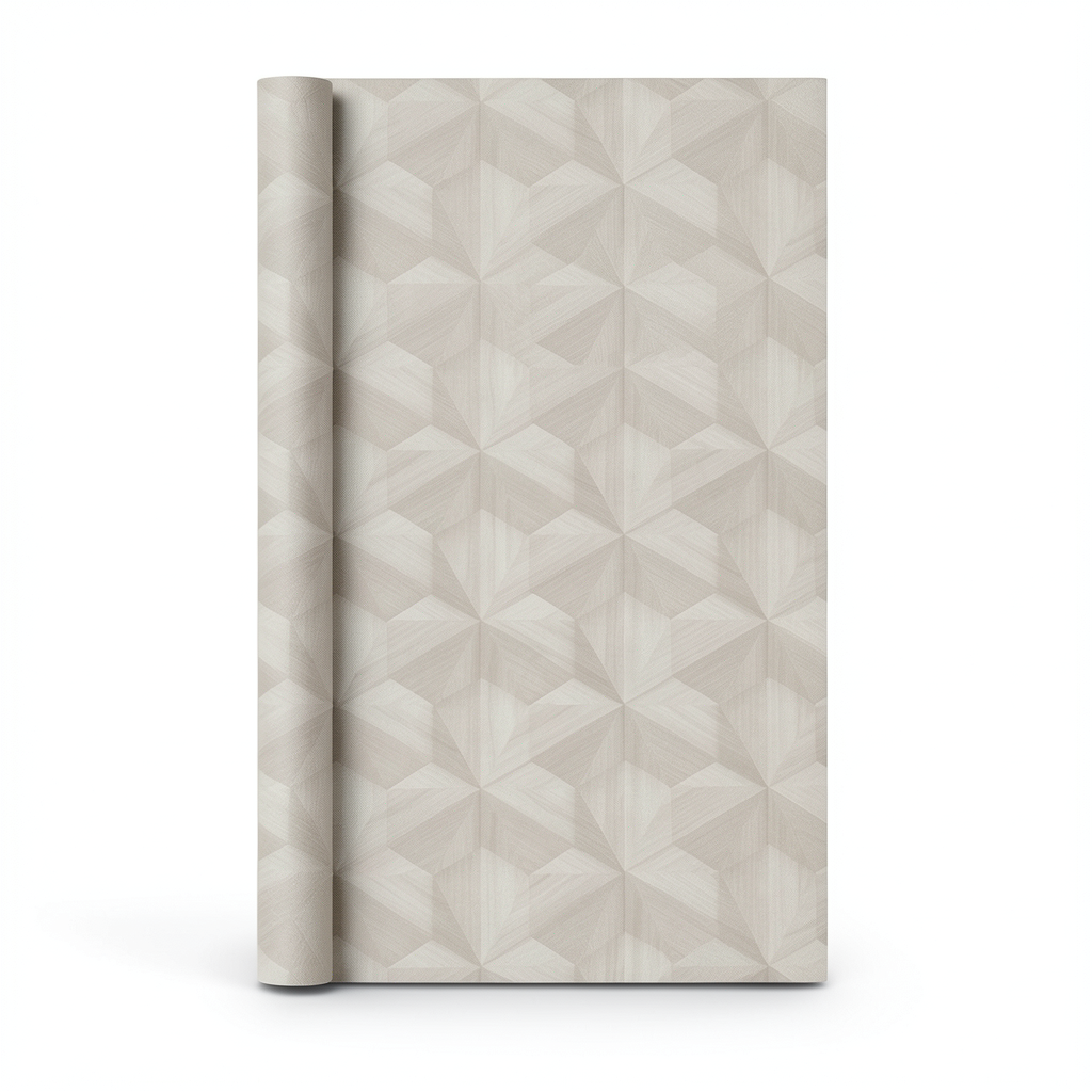 Dutch Geometric Wallpaper 10m x 0.53m, Beige Color