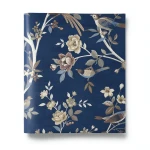 Wall Decoration Floral Design 10 m x 0.53 m Dark Blue, Model 28849