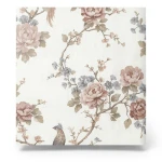 Italian Wallpaper Floral Design Beige Color, Size 10mx1.06m, Model 81652