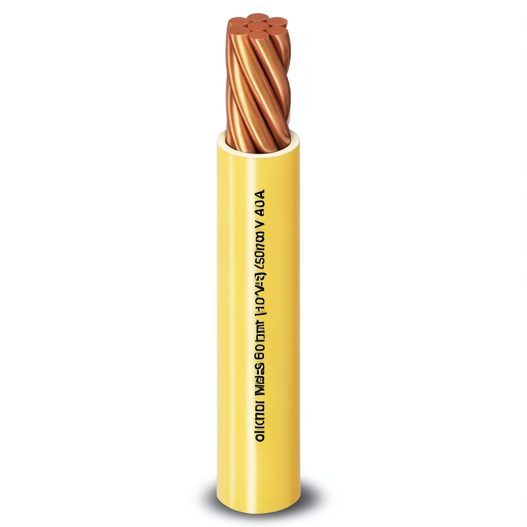 4mm Single Electric Wire 450/750V, Stranded Copper, Heat Resistant PVC, Yellow | Al Fanar