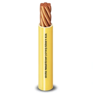 4mm Single Electric Wire 450/750V, Stranded Copper, Heat Resistant PVC, Yellow | Al Fanar