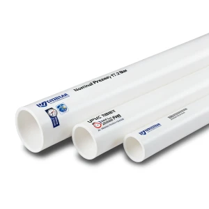 UPVC Pipes Nominal Pressure 17.2 Bar Size 2 inch Thickness 3.56 mm White | Al Watania Plastics