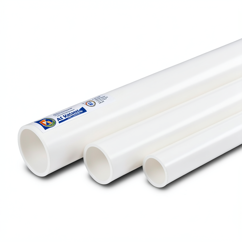 مواسير UPVC ضغط اسمي 13.8 بار مقاس 6 إنش سمك 8.03 مم لون أبيض | بلاستيك الوطنية