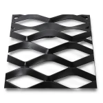 Hot Rolled Black Steel Expanded Metal Mesh 2.3 mm Thickness 1.22x4 m