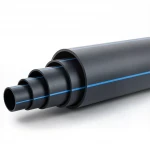 أنابيب HDPE ضغط  9.9 بار [PE 100] قطر خارجي 500 مم  SDR 13.6  لون اسود مع خط ازرق | مصنع المنى
