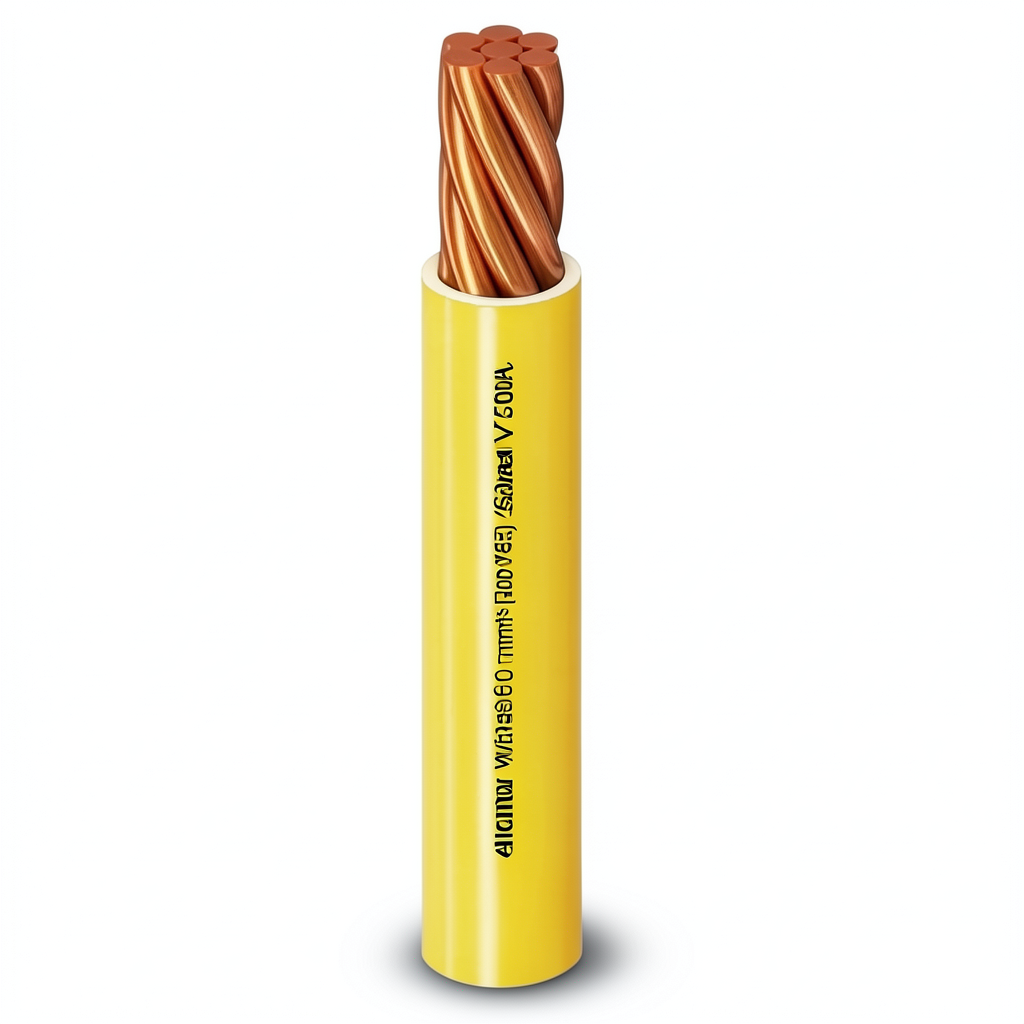 سلك مفرد 16mm 450/750 فولت، موصل نحاس مجدول معزول PVC مقاوم للحرارة لون أصفر | شركة الفنار