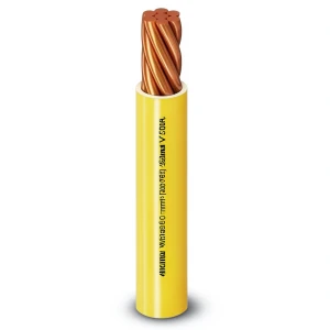 سلك مفرد 16mm 450/750 فولت، موصل نحاس مجدول معزول PVC مقاوم للحرارة لون أصفر | شركة الفنار
