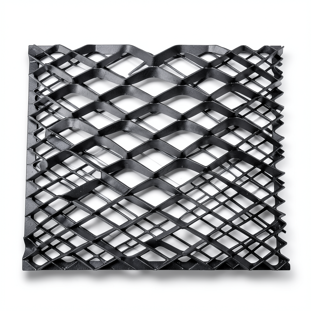 Hot Rolled Black Steel Expanded Metal Mesh Thickness 2.3 mm Width 1.22 m Length 2 m
